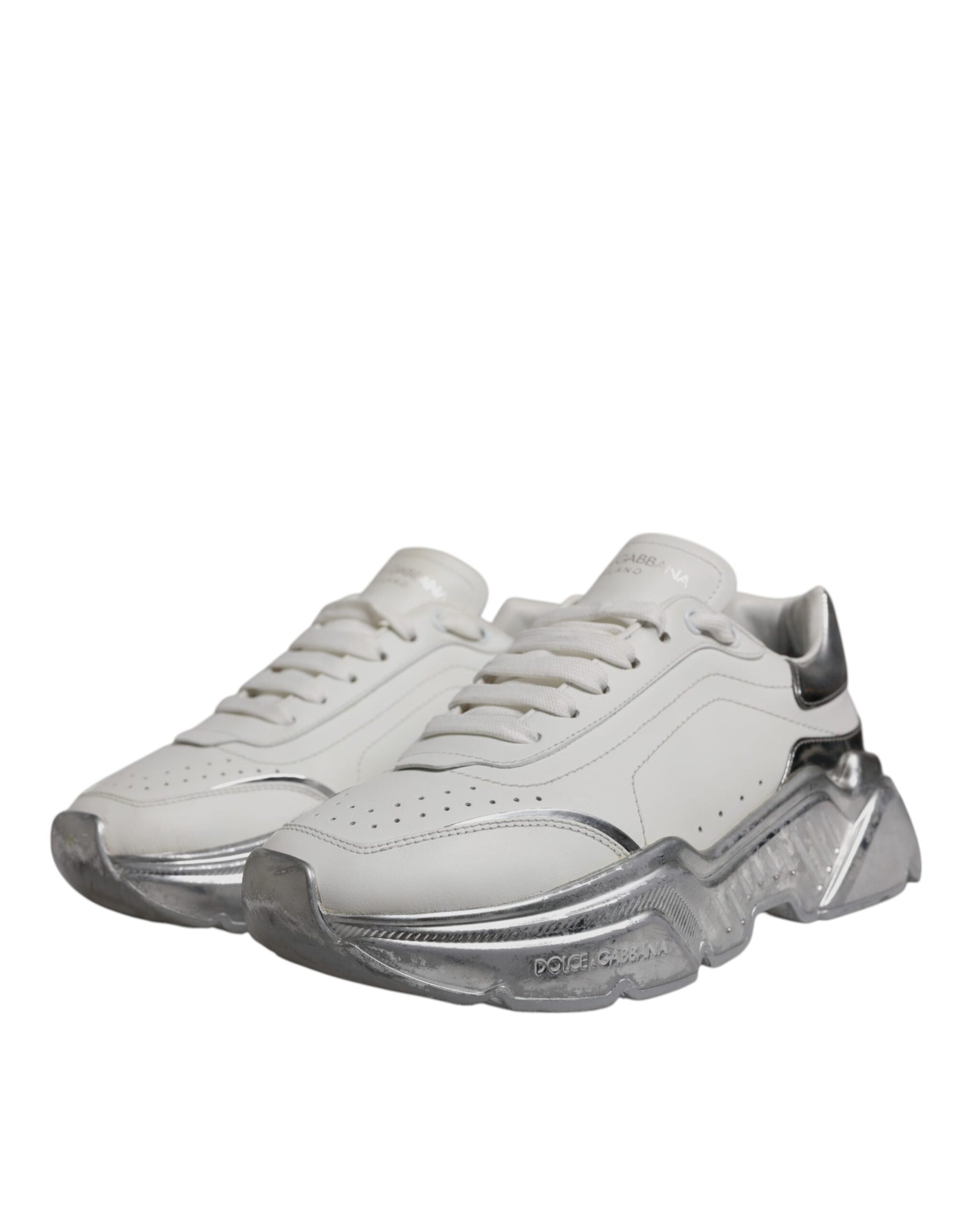White Silver Daymaster Low Top Sneaker Shoes