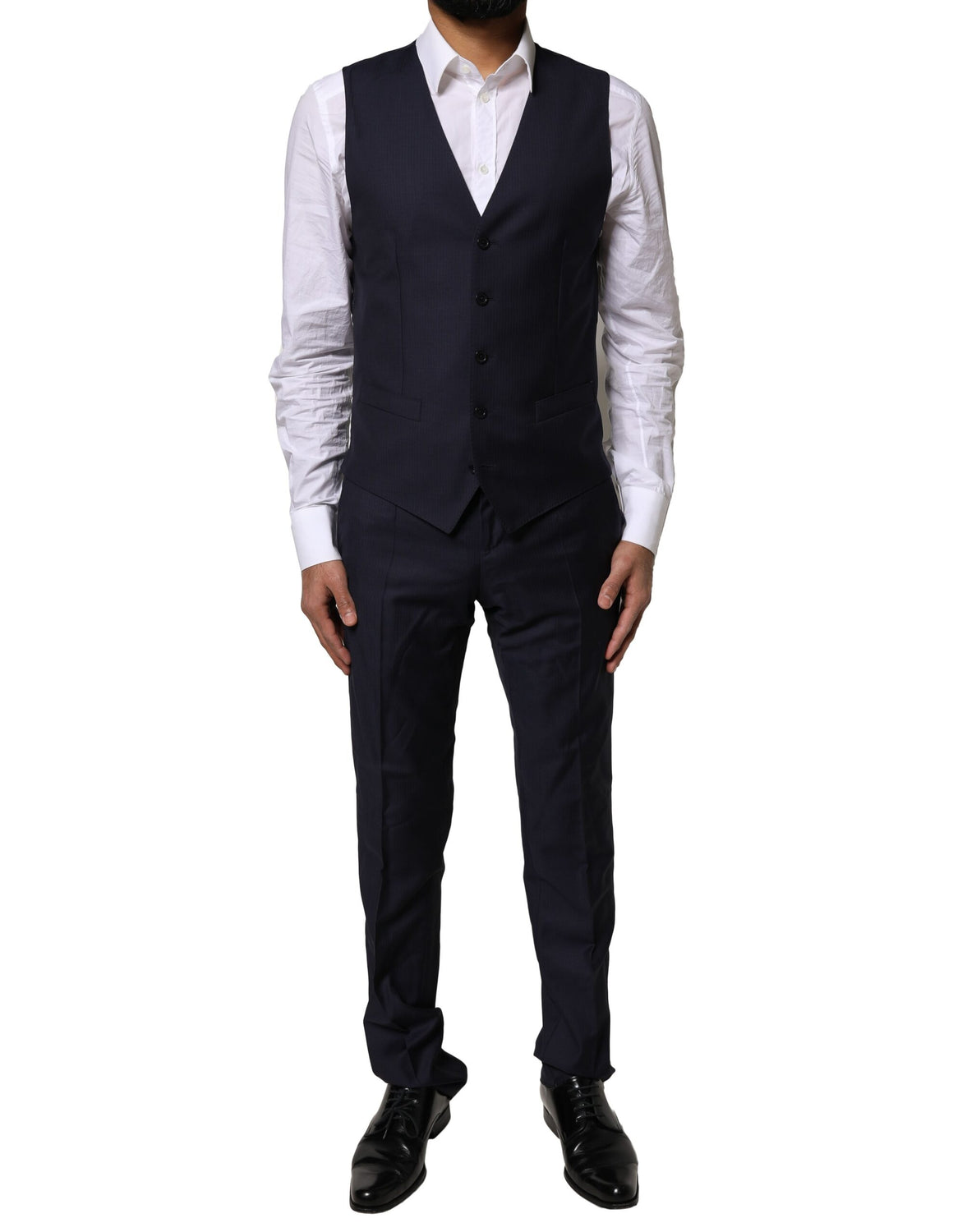 Blue MARTINI Wool 3 Piece Formal Men Suit
