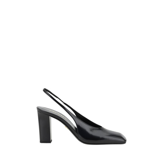 Black Calf Leather Pumps