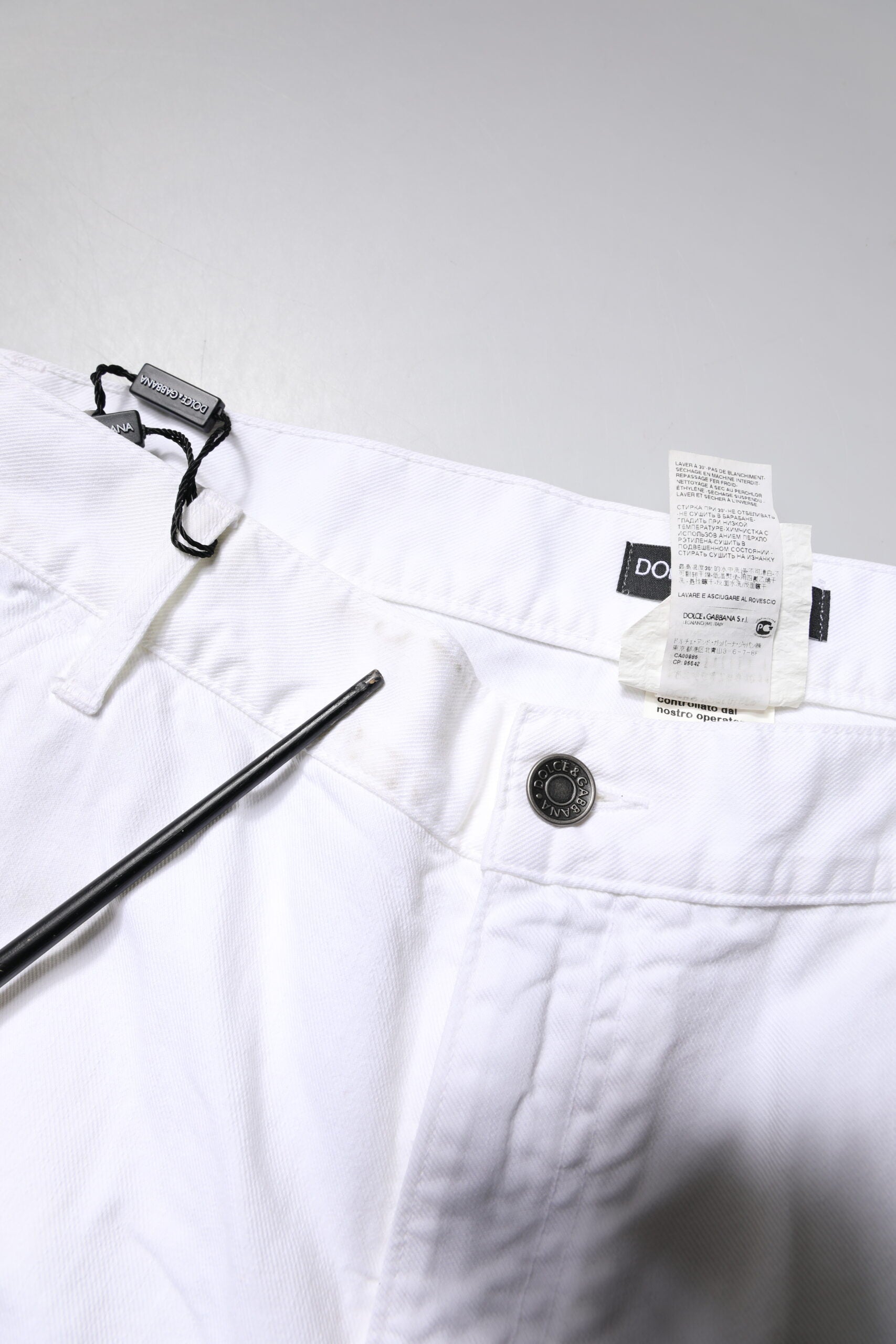 White Cotton Straight Men Denim Jeans