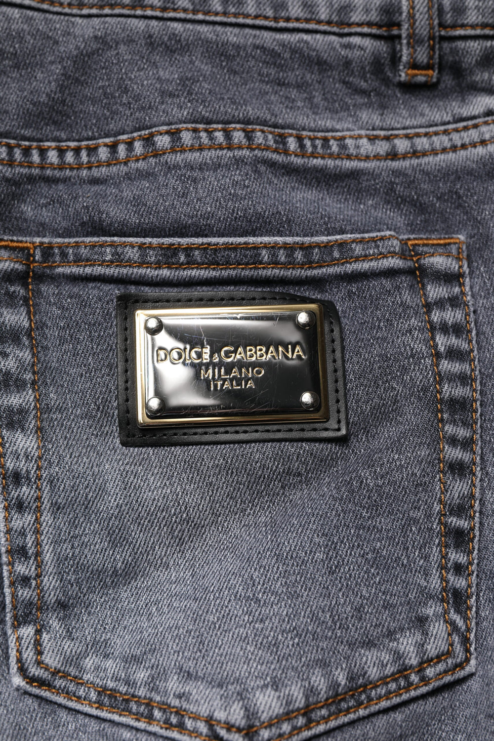Dark Gray Cotton Stretch Skinny Denim Jeans