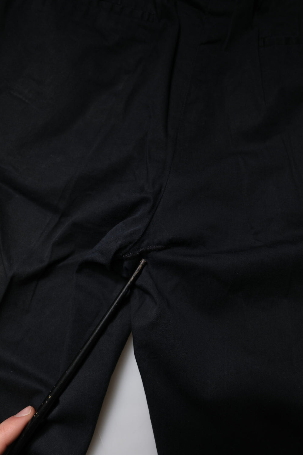 Black Cotton Stretch Skinny Dress Formal Pants