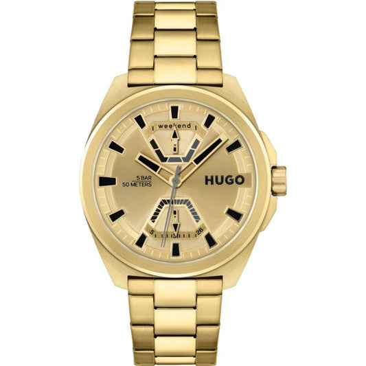 Gold Stainless Steel Dress Watch