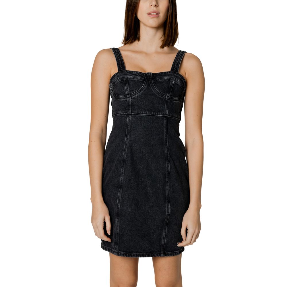 Black Recycled Cotton Midi