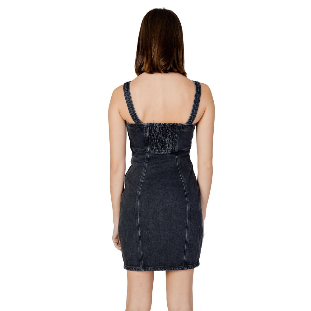 Black Recycled Cotton Midi