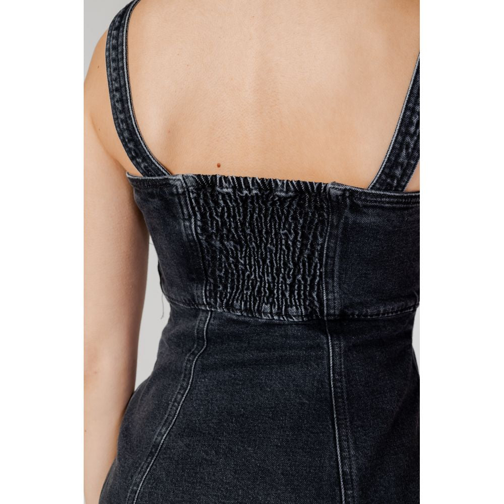 Black Recycled Cotton Midi