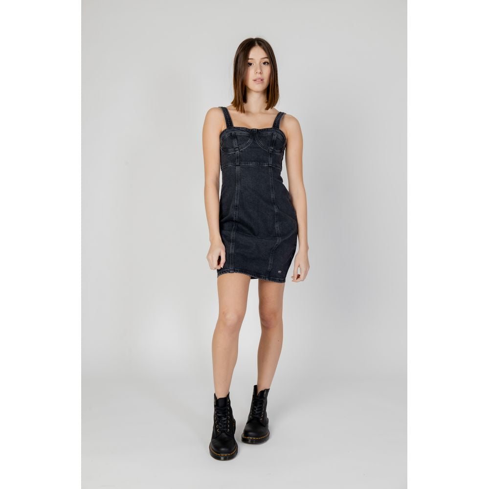 Black Recycled Cotton Midi