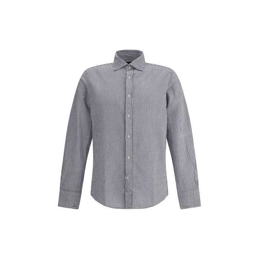 Blue Cotton Pattern Shirt