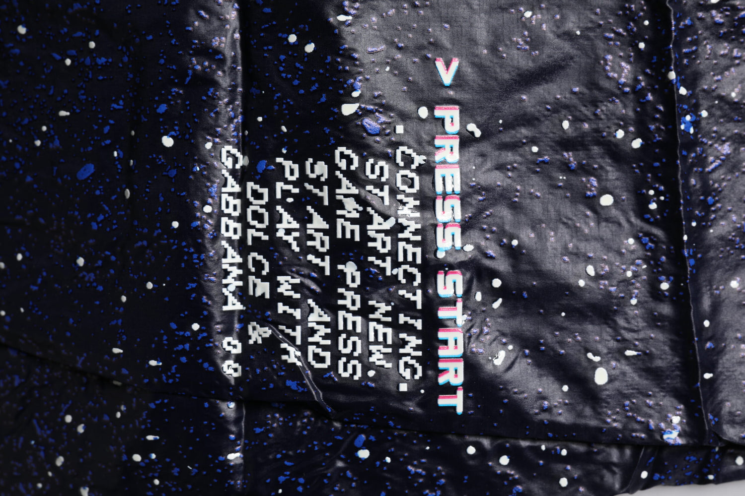 Dark Blue DG Game Print Cotton Jogger Pants