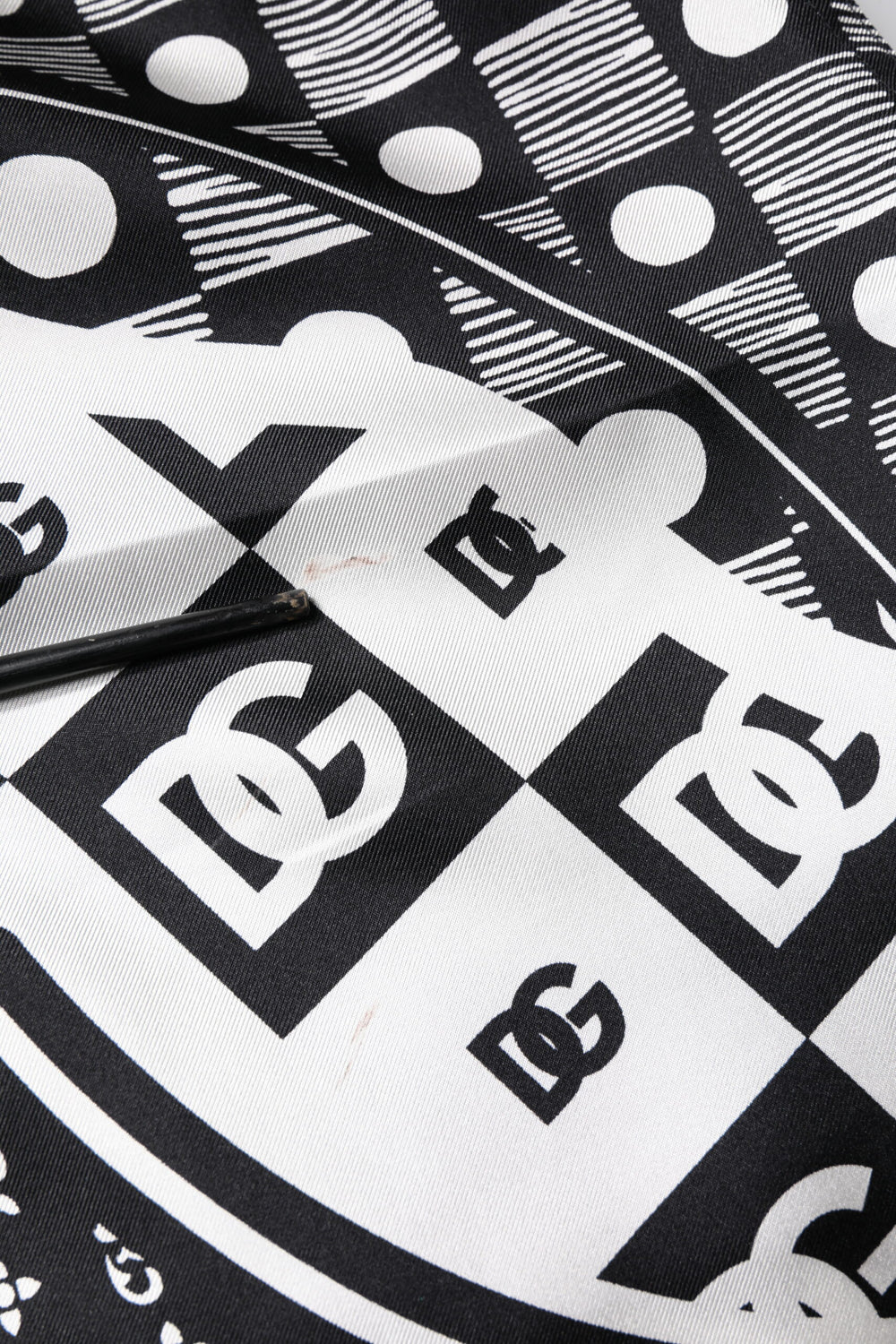 Black White Bandana Silk Men Bermuda Shorts