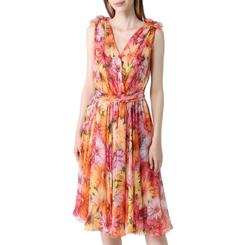 Multicolor Silk Dress