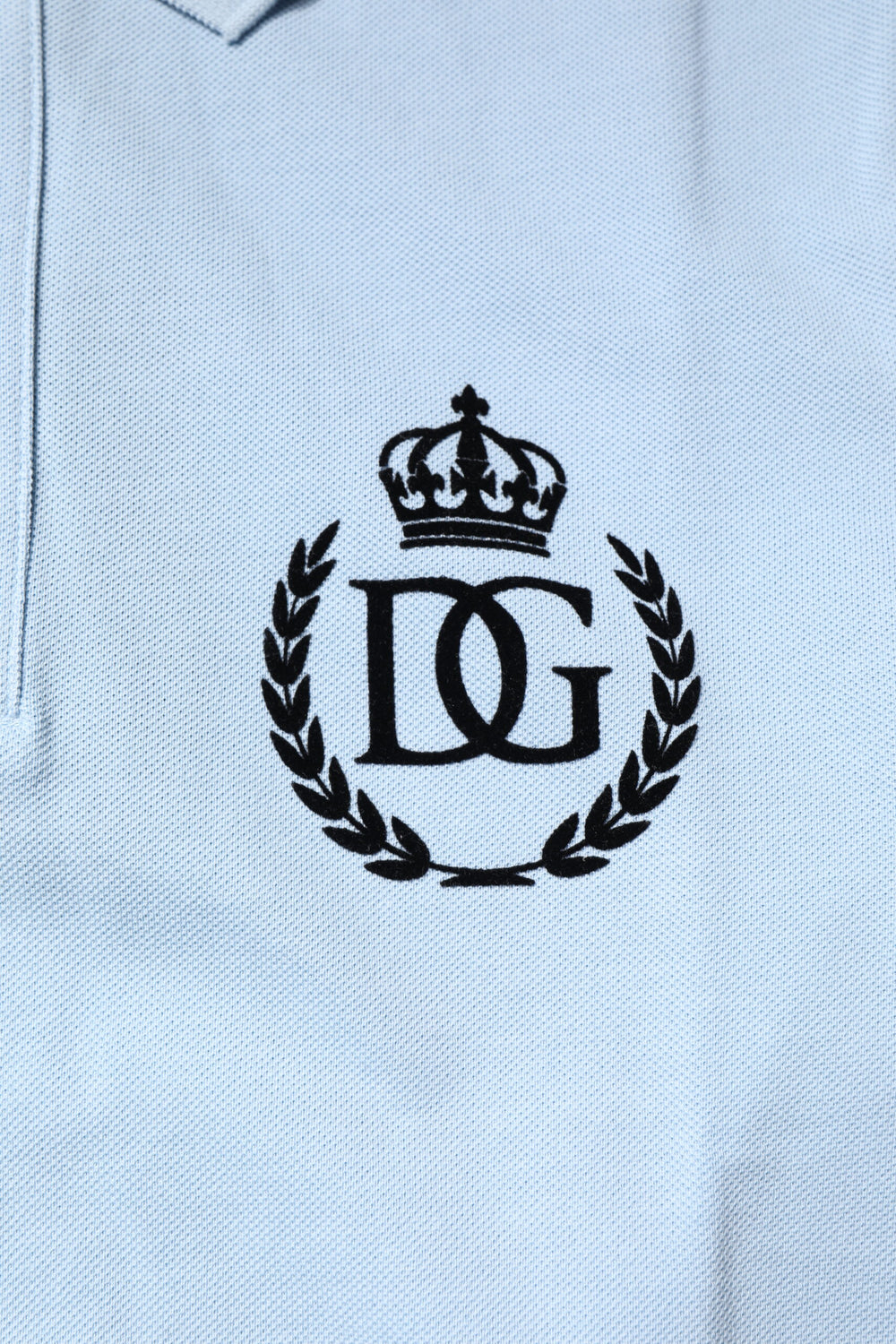 Sky Blue Cotton Crown Collared Polo T-shirt
