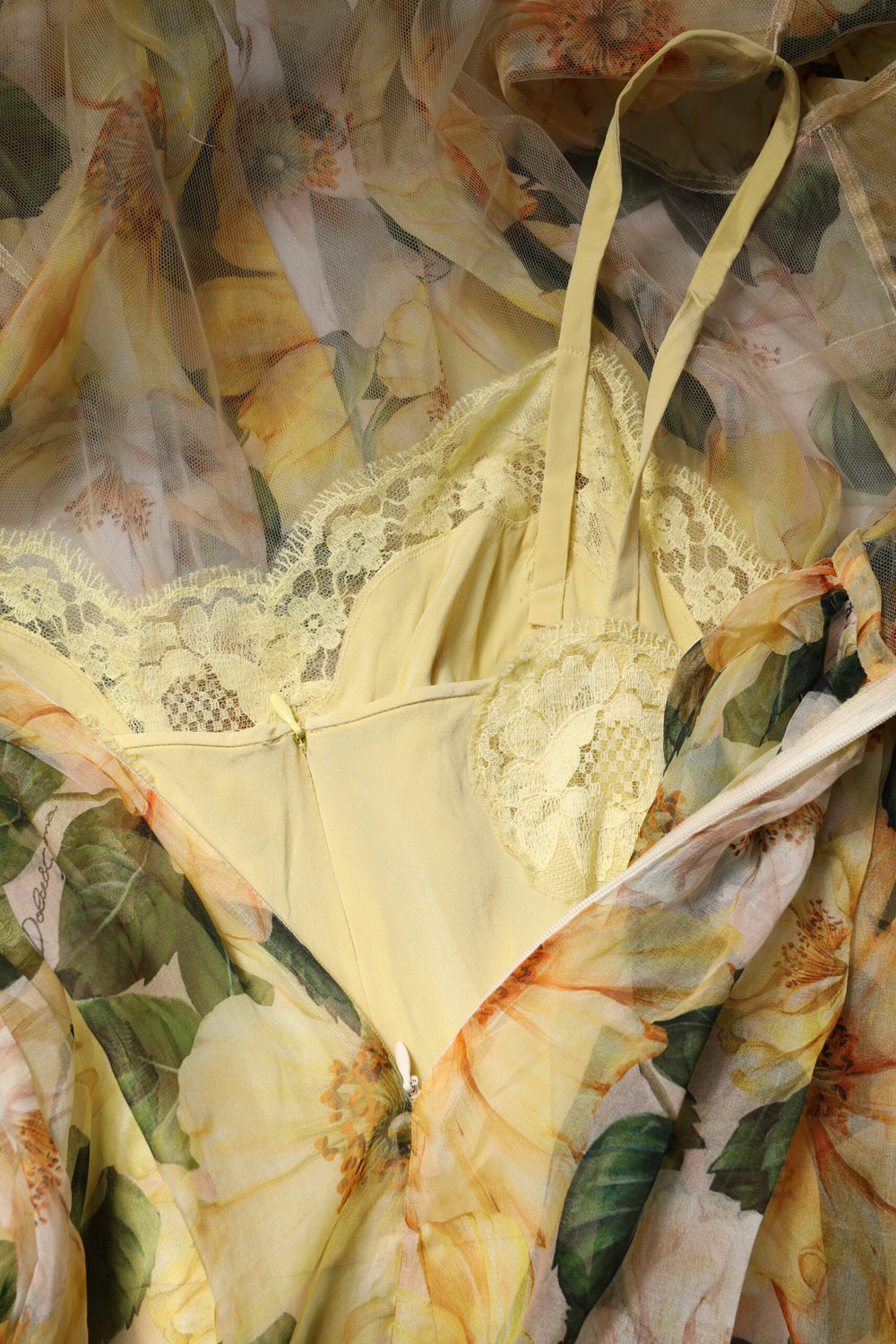 Yellow Floral Print Silk Maxi Long Gown Dress