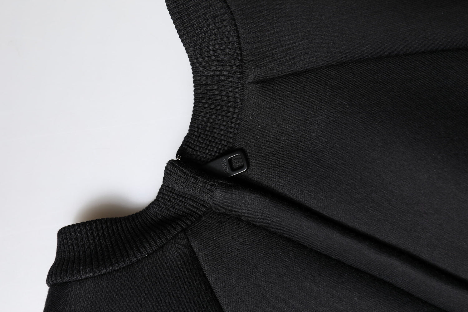 Black Cotton Long Sleeves A-line Mini Dress