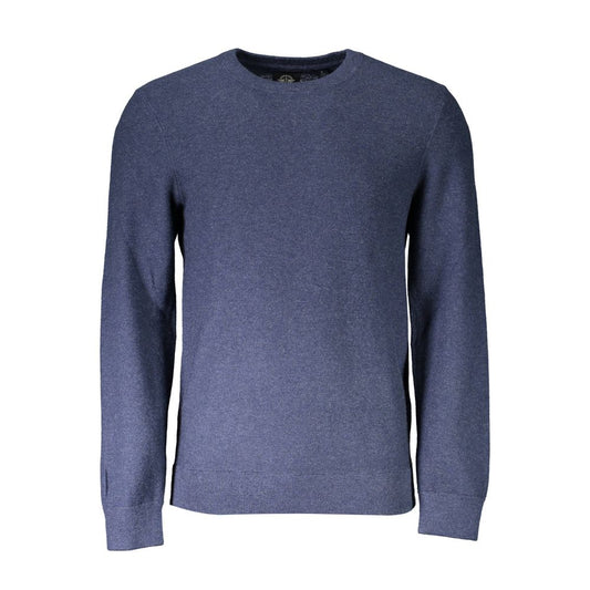 Blue Cotton Mens Sweater