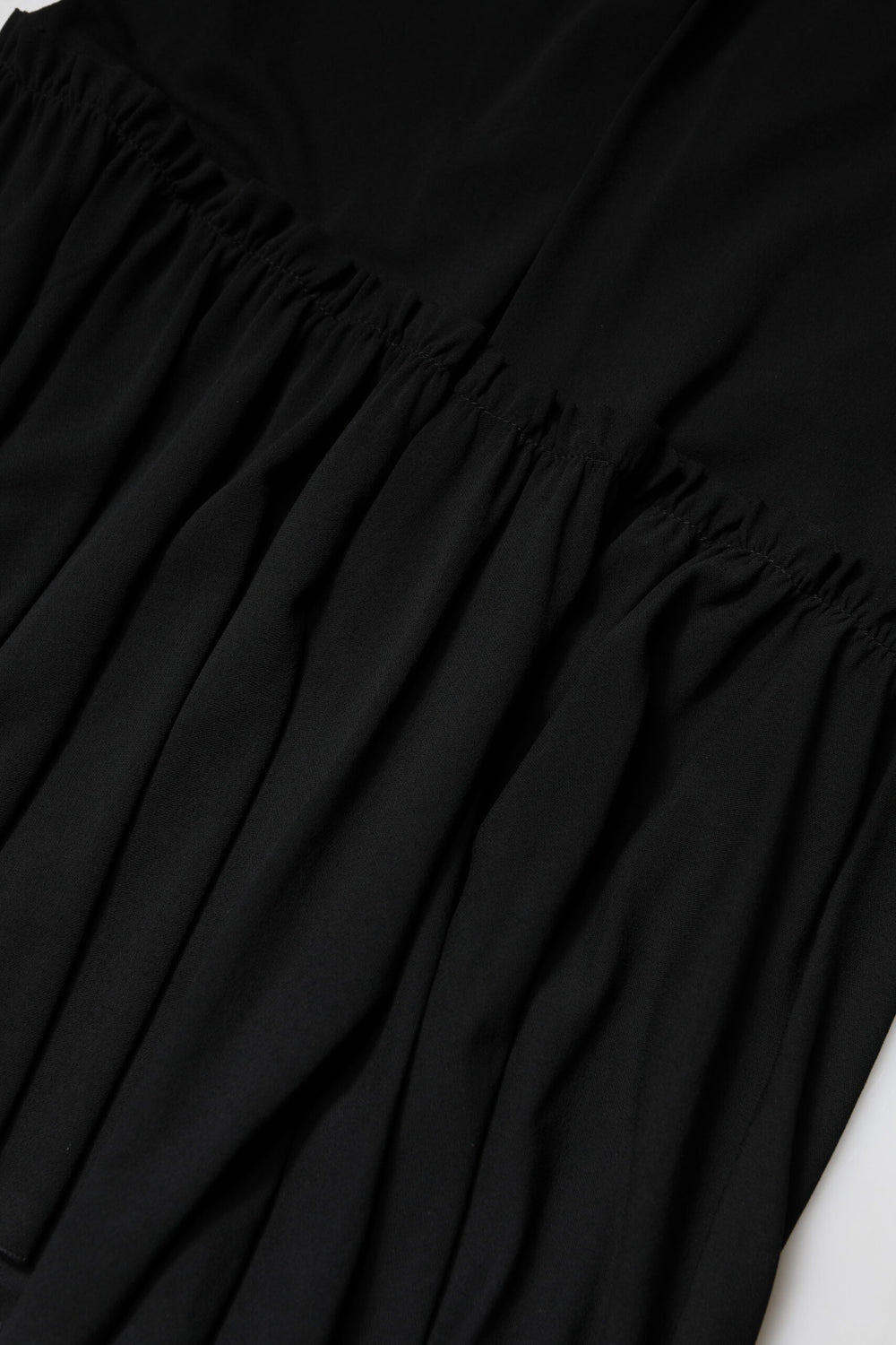 Black Mermaid Cut High Waist Midi Skirt
