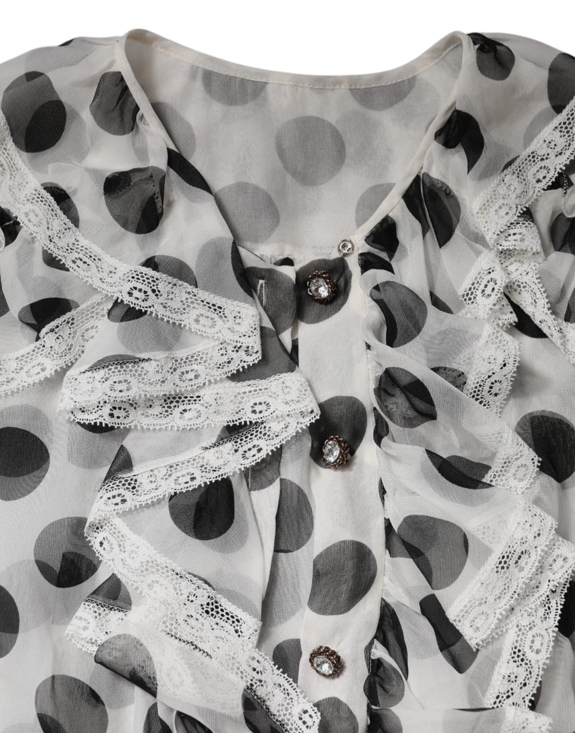 White Black Polka Dot Cotton Sleeveless Top