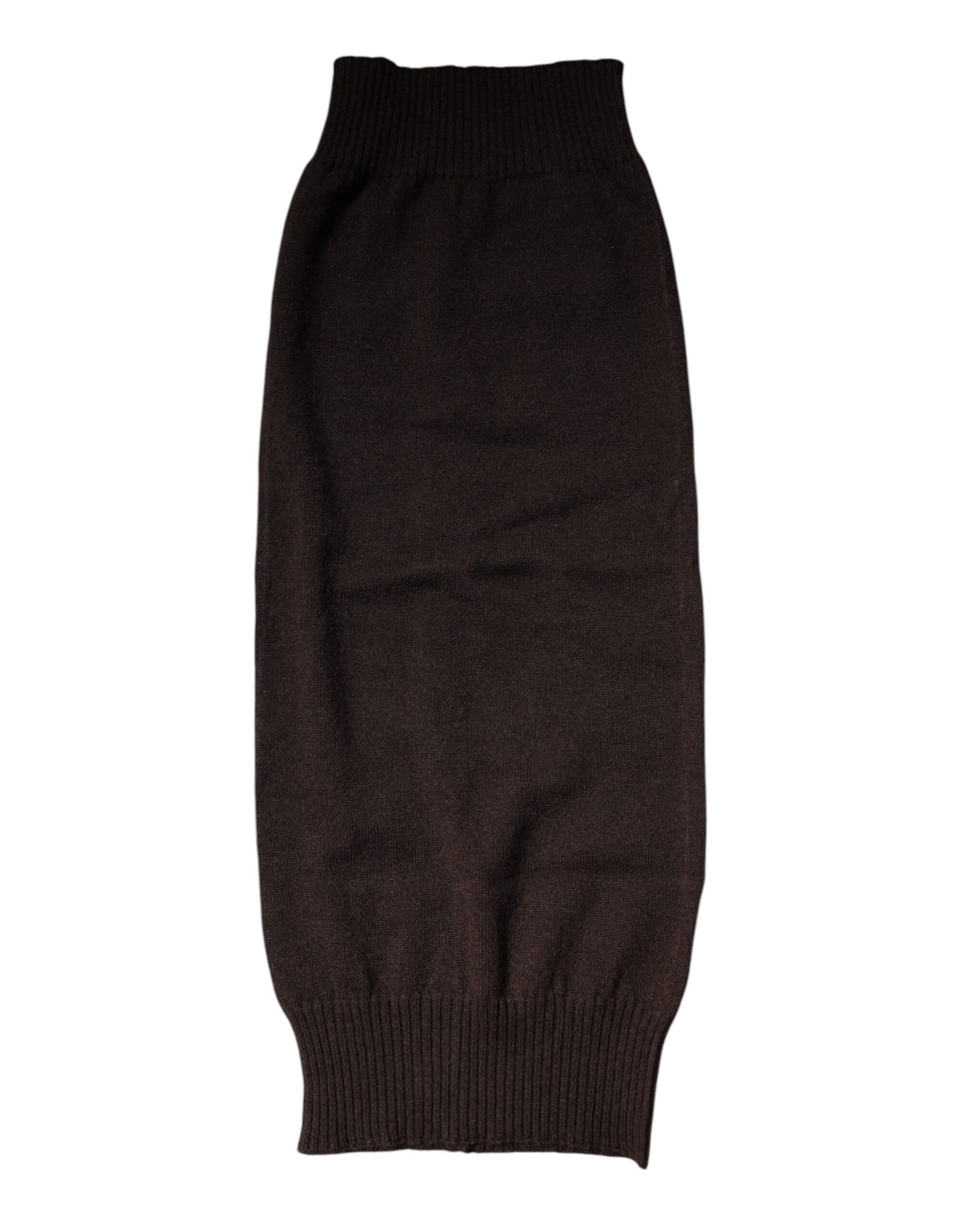 Brown Cashmere Knitted Neck Warmer Foulard Scarf