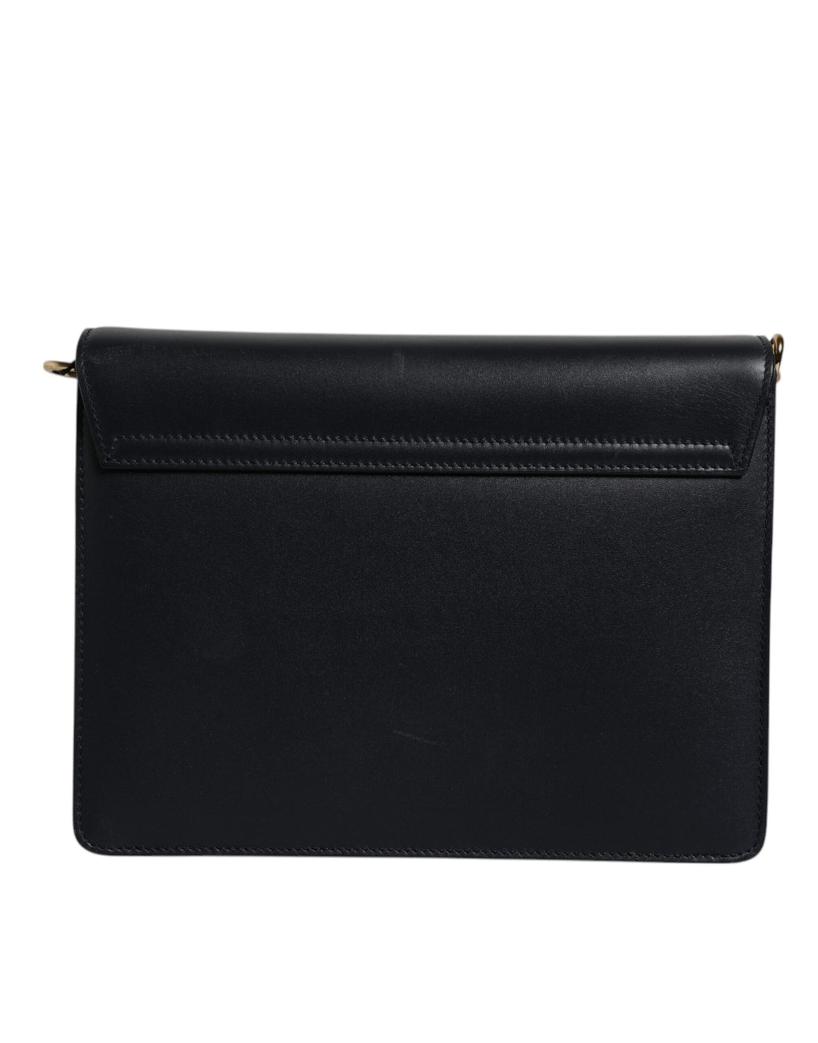 Black Calfskin Leather Shoulder Strap Bag