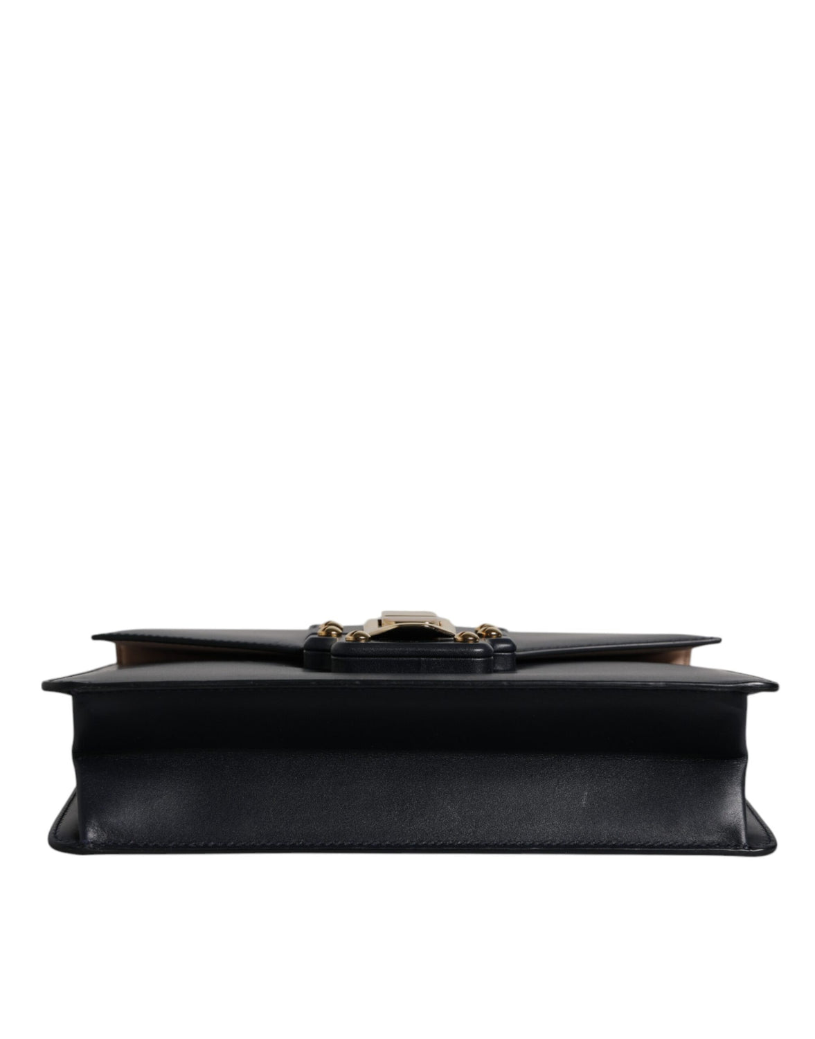 Black Calfskin Leather Shoulder Strap Bag