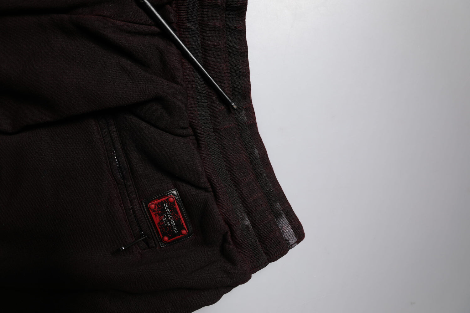 Maroon Cotton Logo Plaque Men Bermuda Shorts