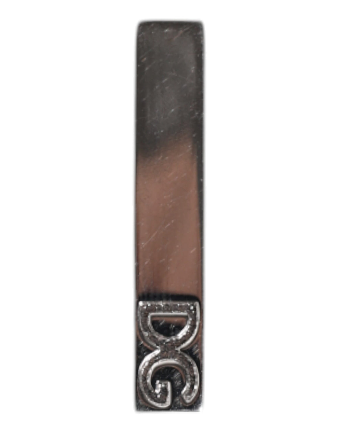 Silver Tone Brass Logo Branded Tie Clip Bar
