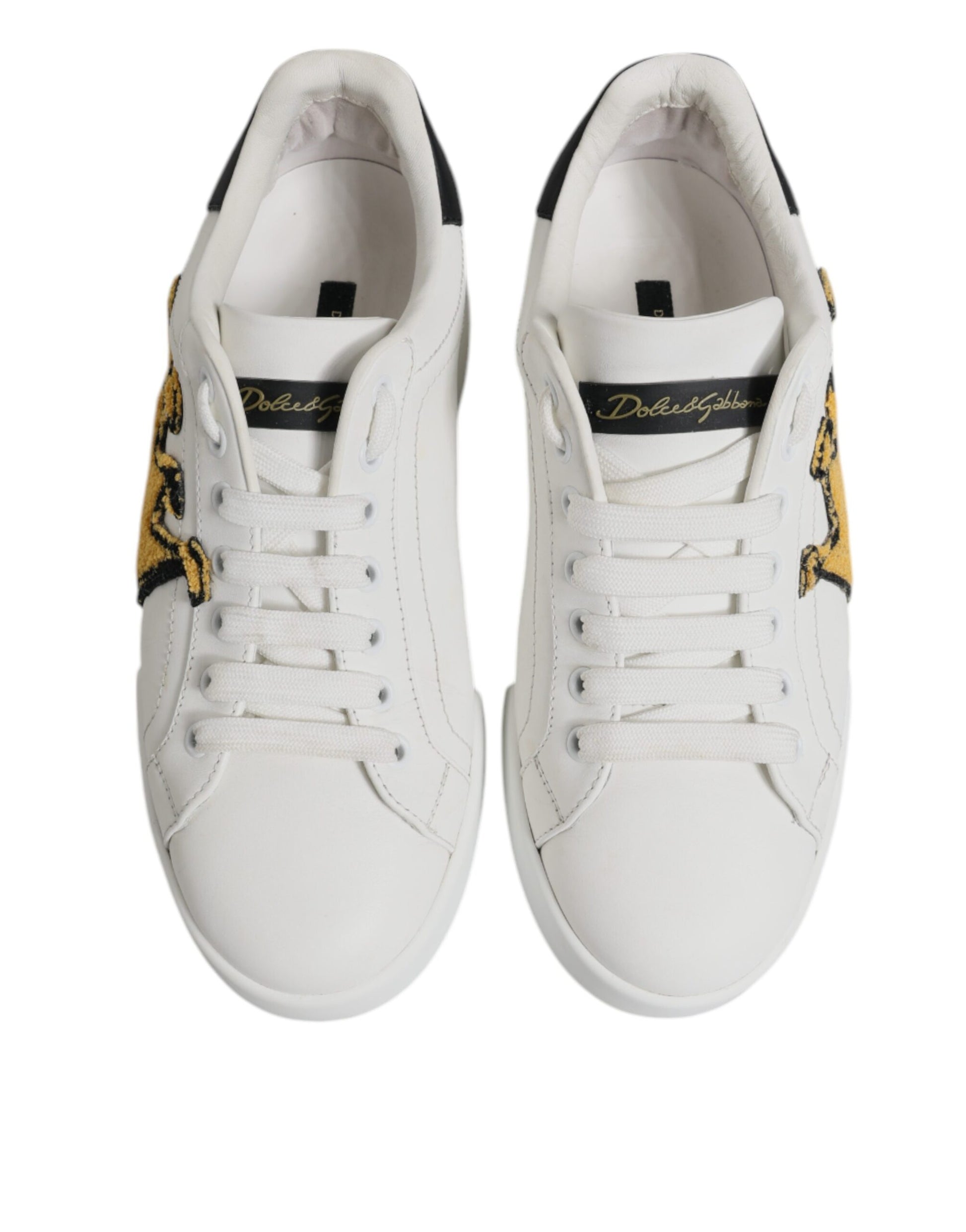 White Royal Crown Low Top Sneakers Shoes