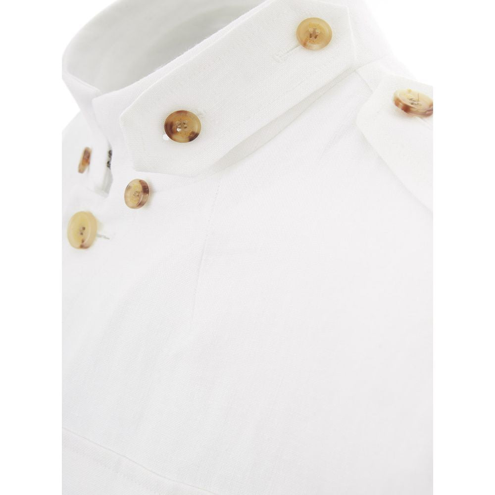 Pristine White Italian Linen Jacket