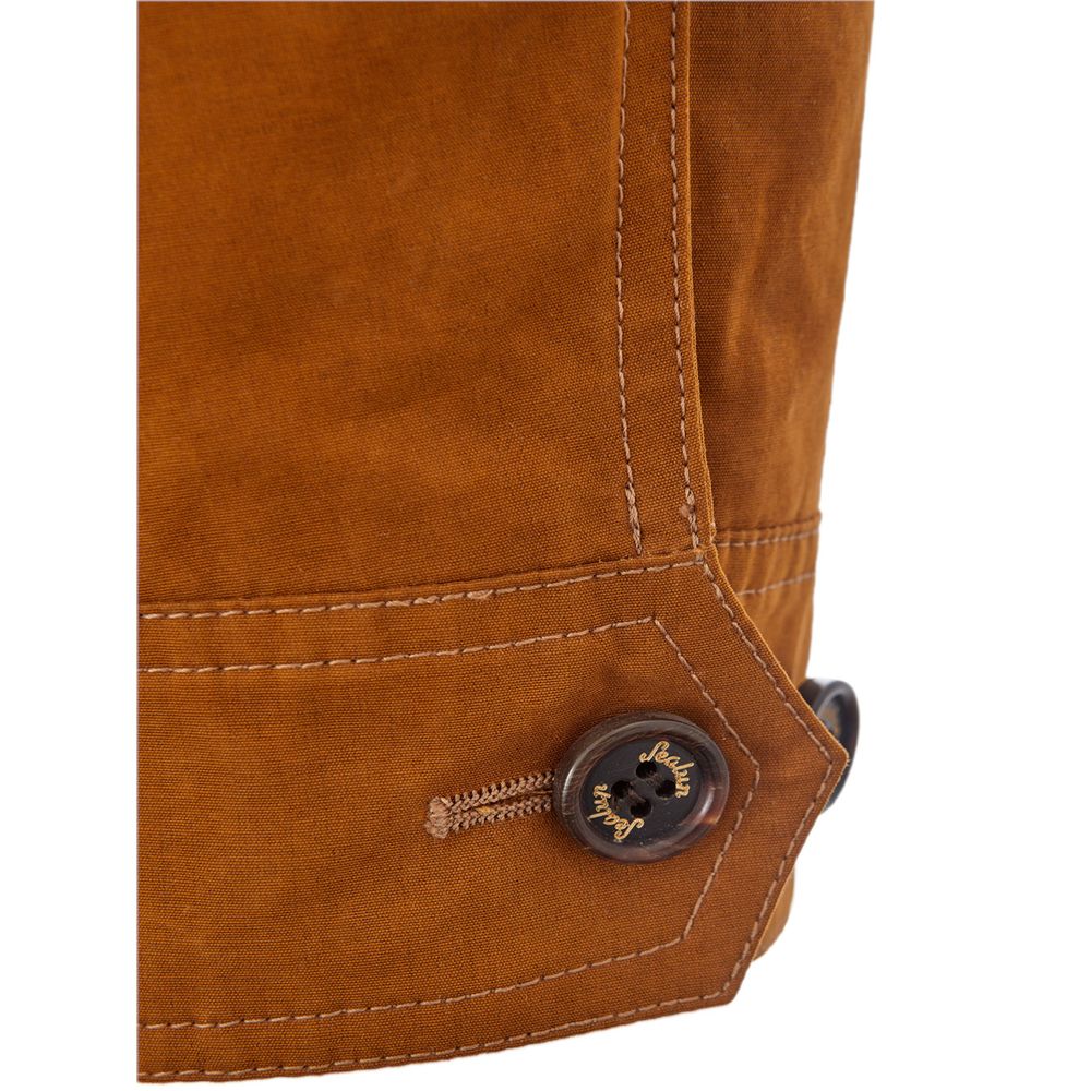 Elegant Brown Polyamide Jacket for Men