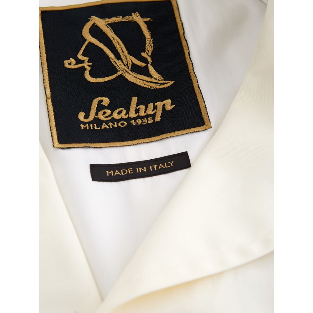 Elegant White Cotton Jacket for Men