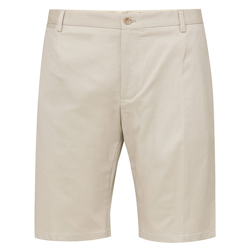 Beige Cotton Bermuda