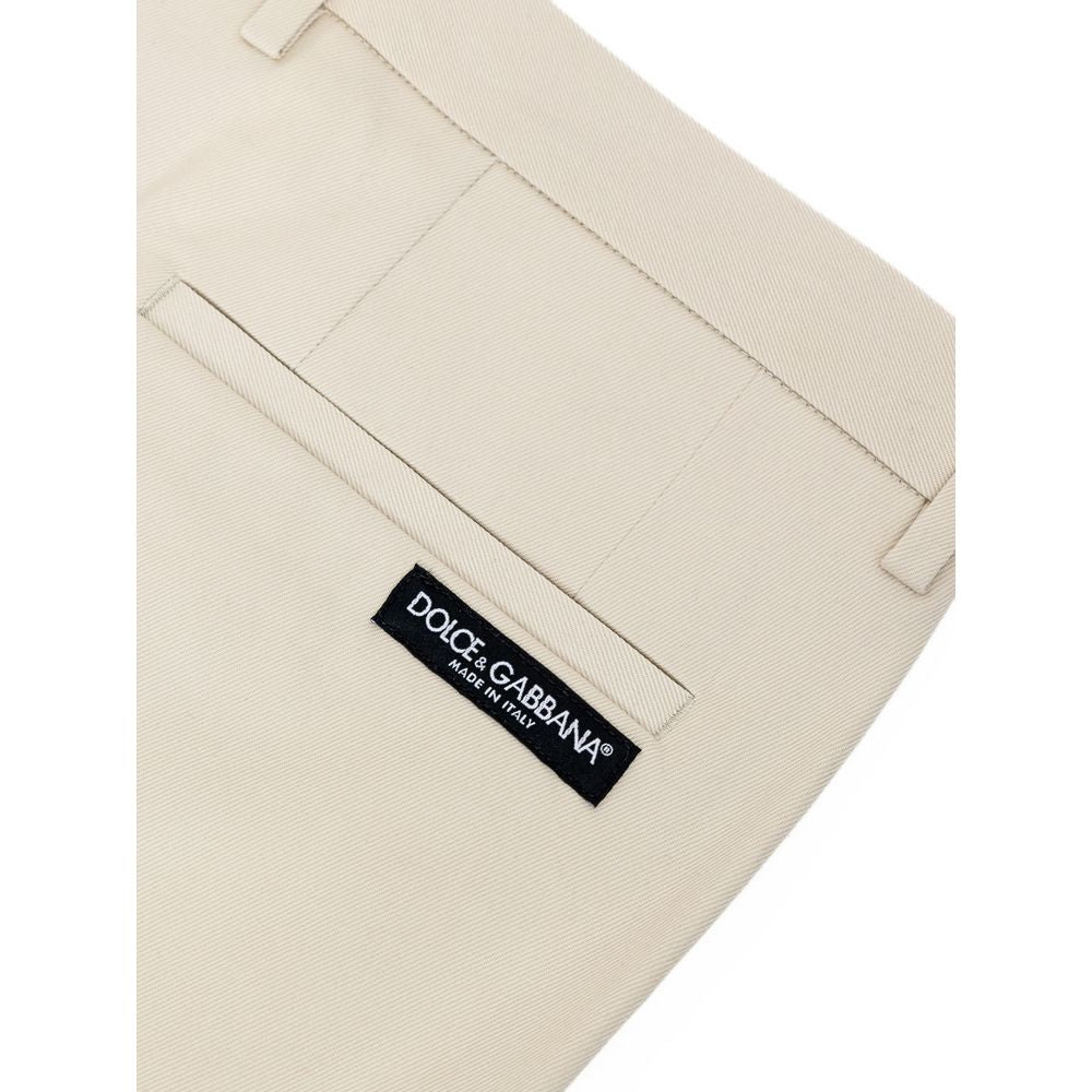 Beige Cotton Bermuda