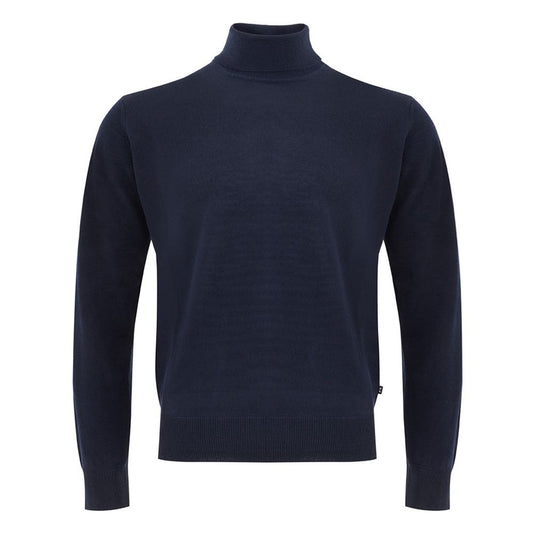 Blue Wool Turtleneck