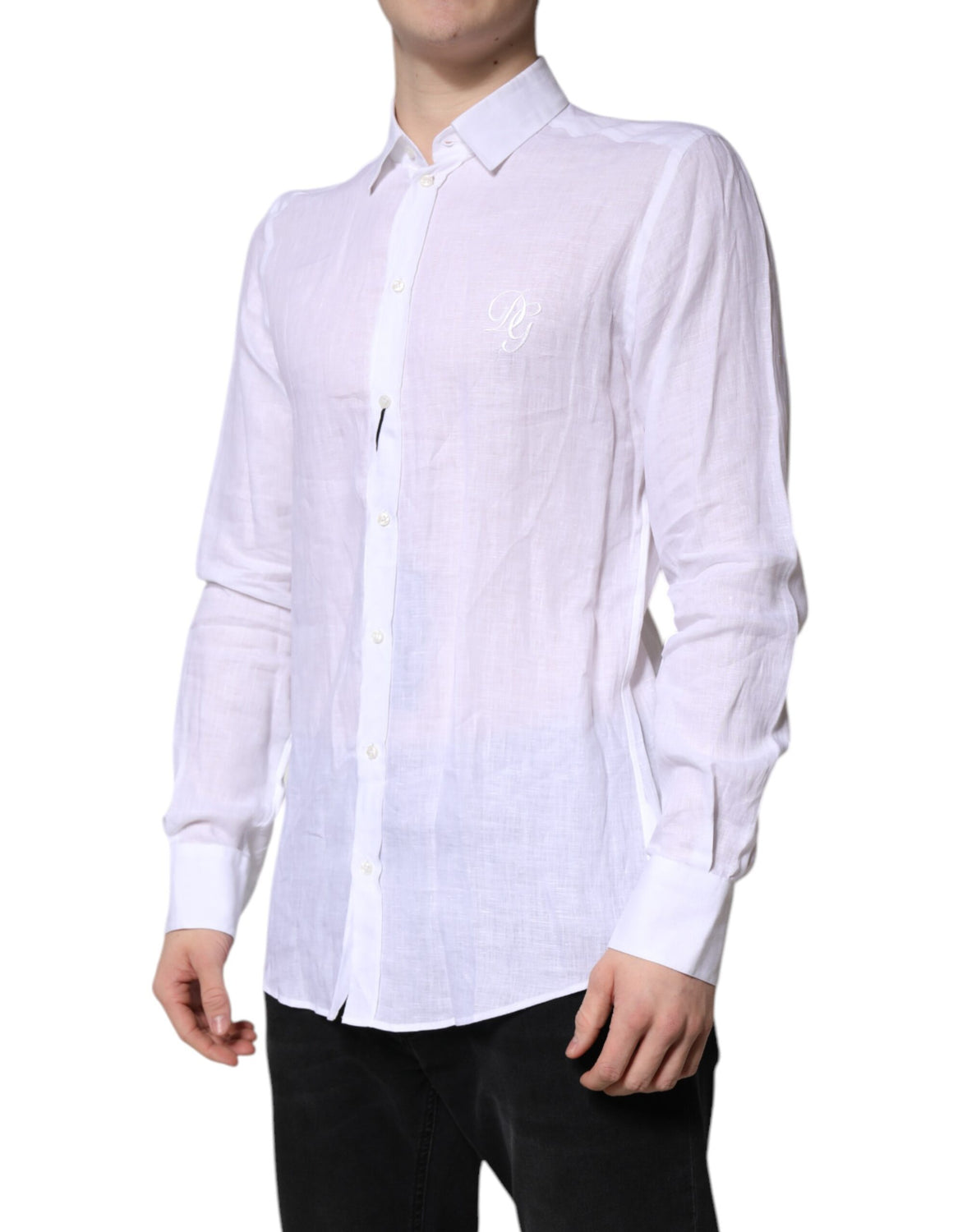 White Linen Martini Dress Formal Shirt