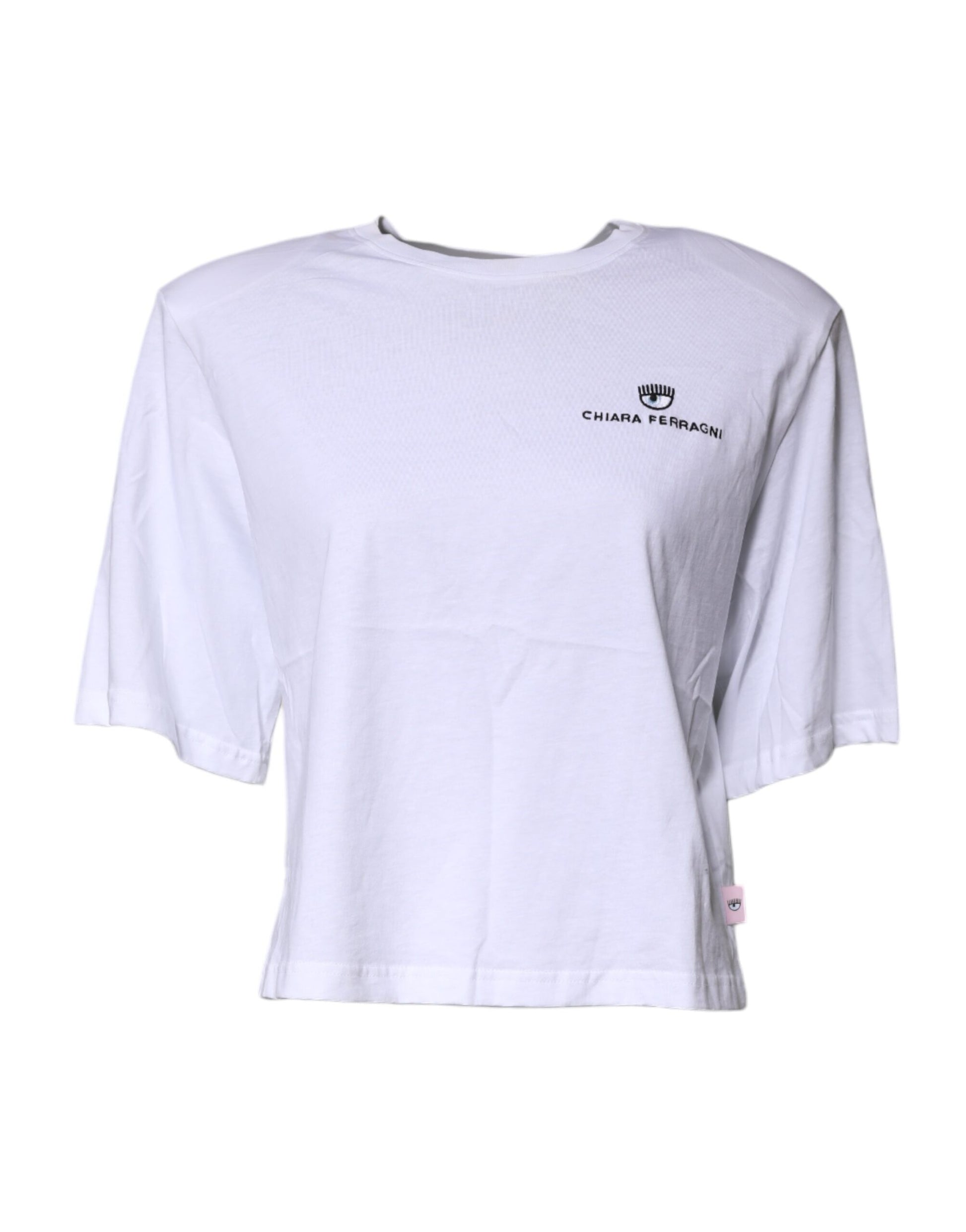 White Short Sleeves Logo Printed T-shirt