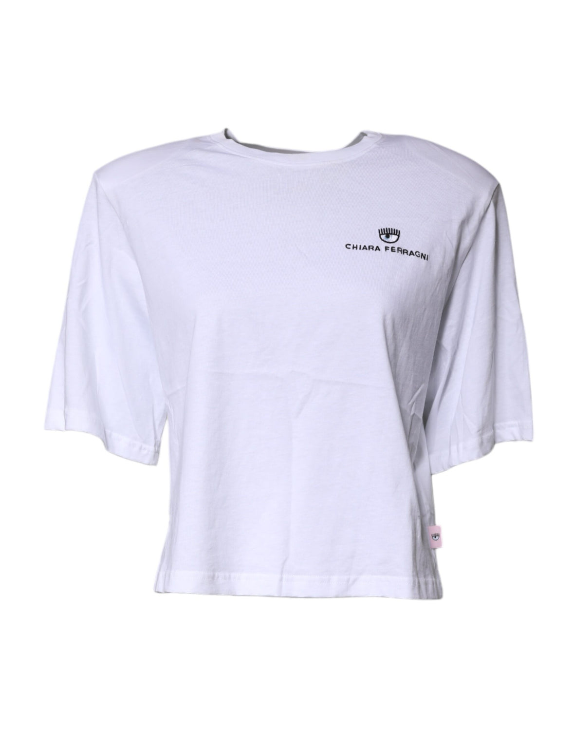 White Short Sleeves Logo Printed T-shirt