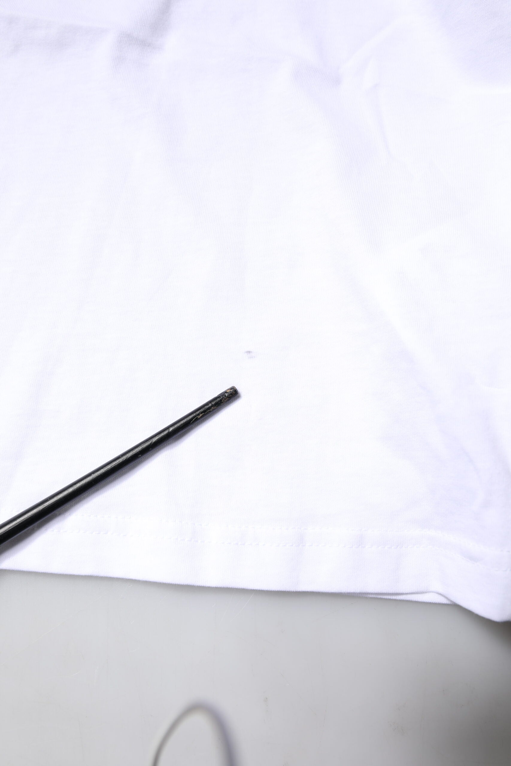 White Short Sleeves Logo Printed T-shirt