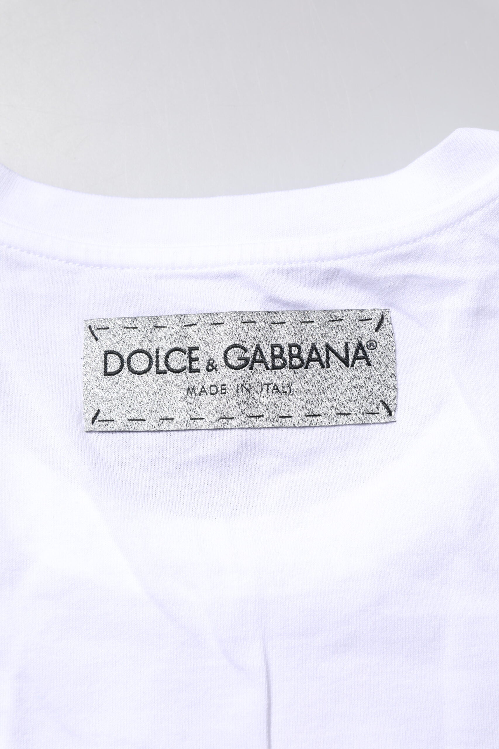 White Cotton Printed Round Neck Top T-shirt