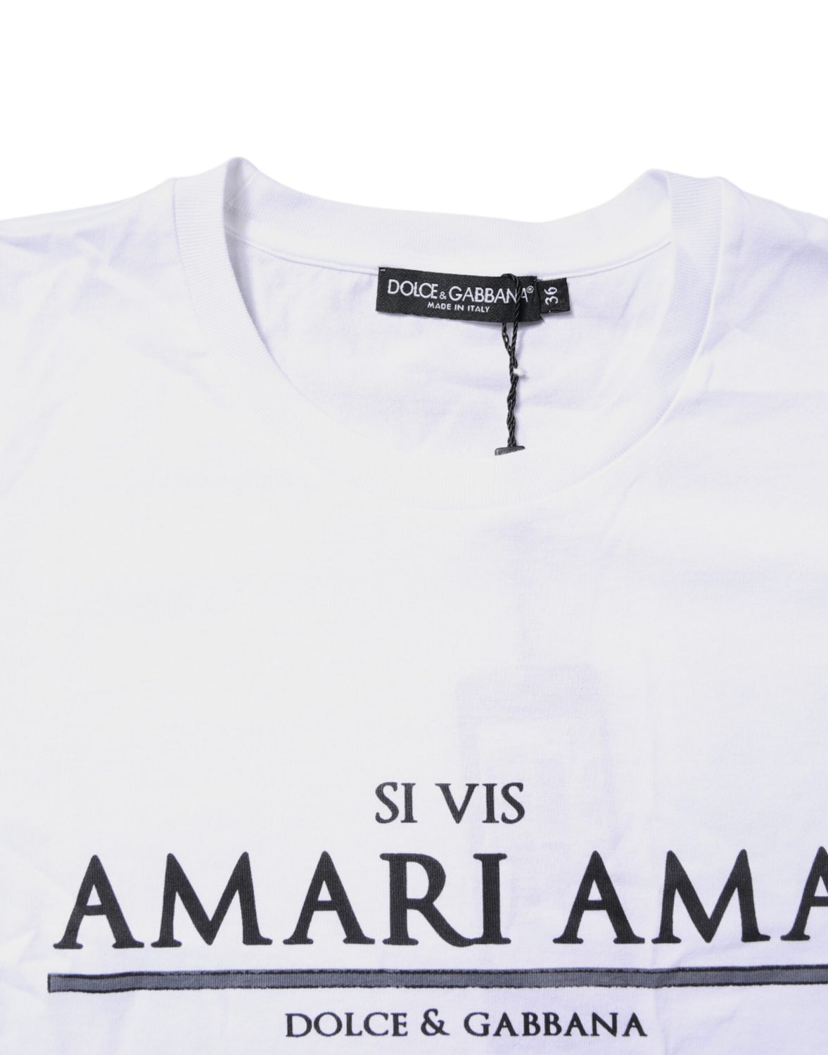 White Cotton Printed Round Neck Top T-shirt