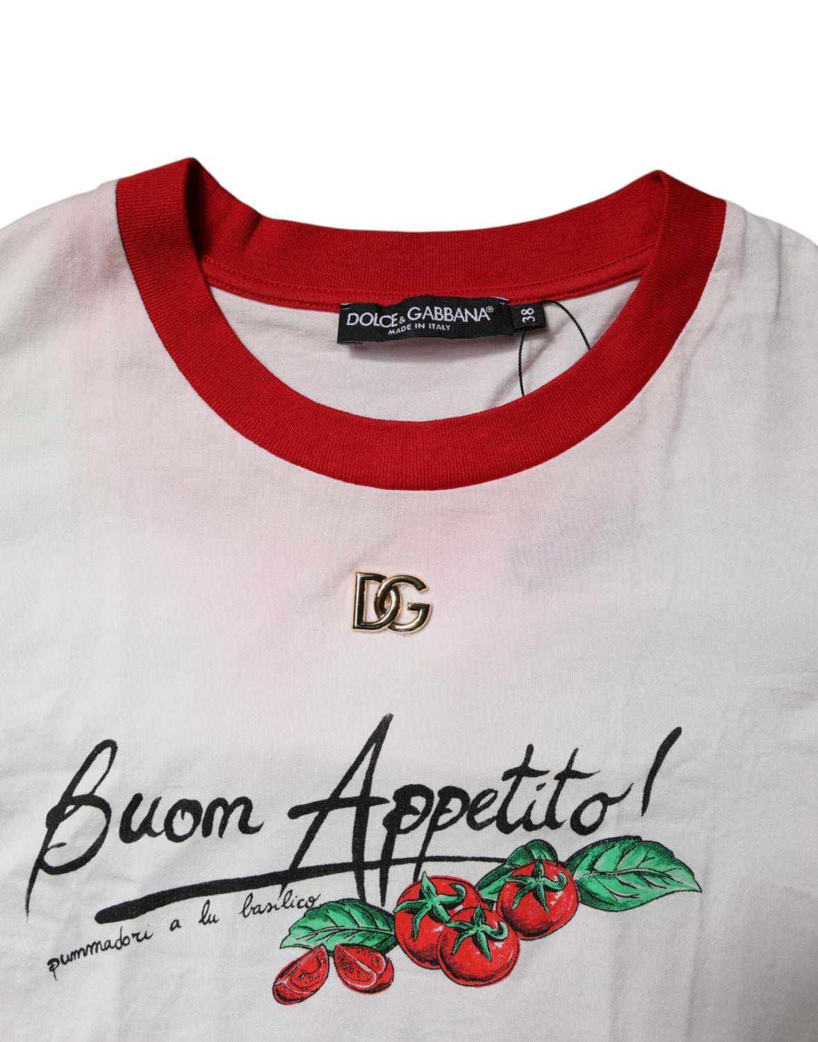 White Printed Round Neck Cropped Top T-shirt