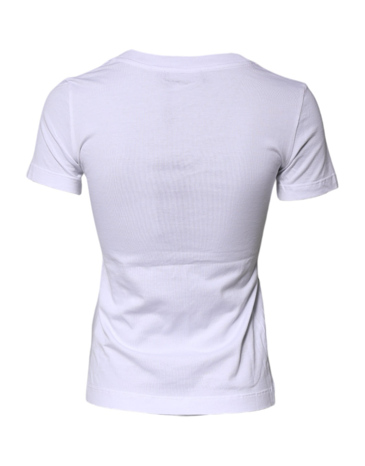 White Floral Print Cotton Crew Neck T-shirt
