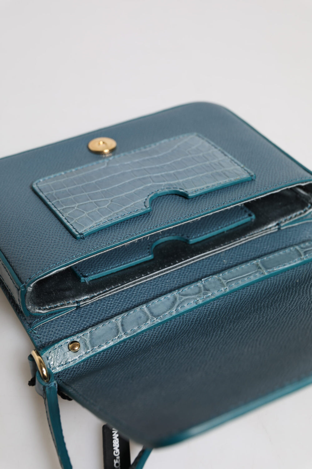 Green Exotic Leather DG Plaque Crossbody Mini Bag