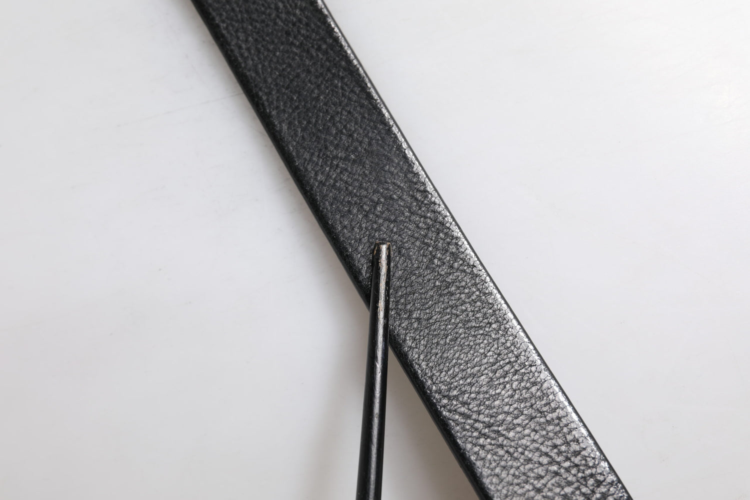 Black Leather Classic Metal Waist Buckle Belt