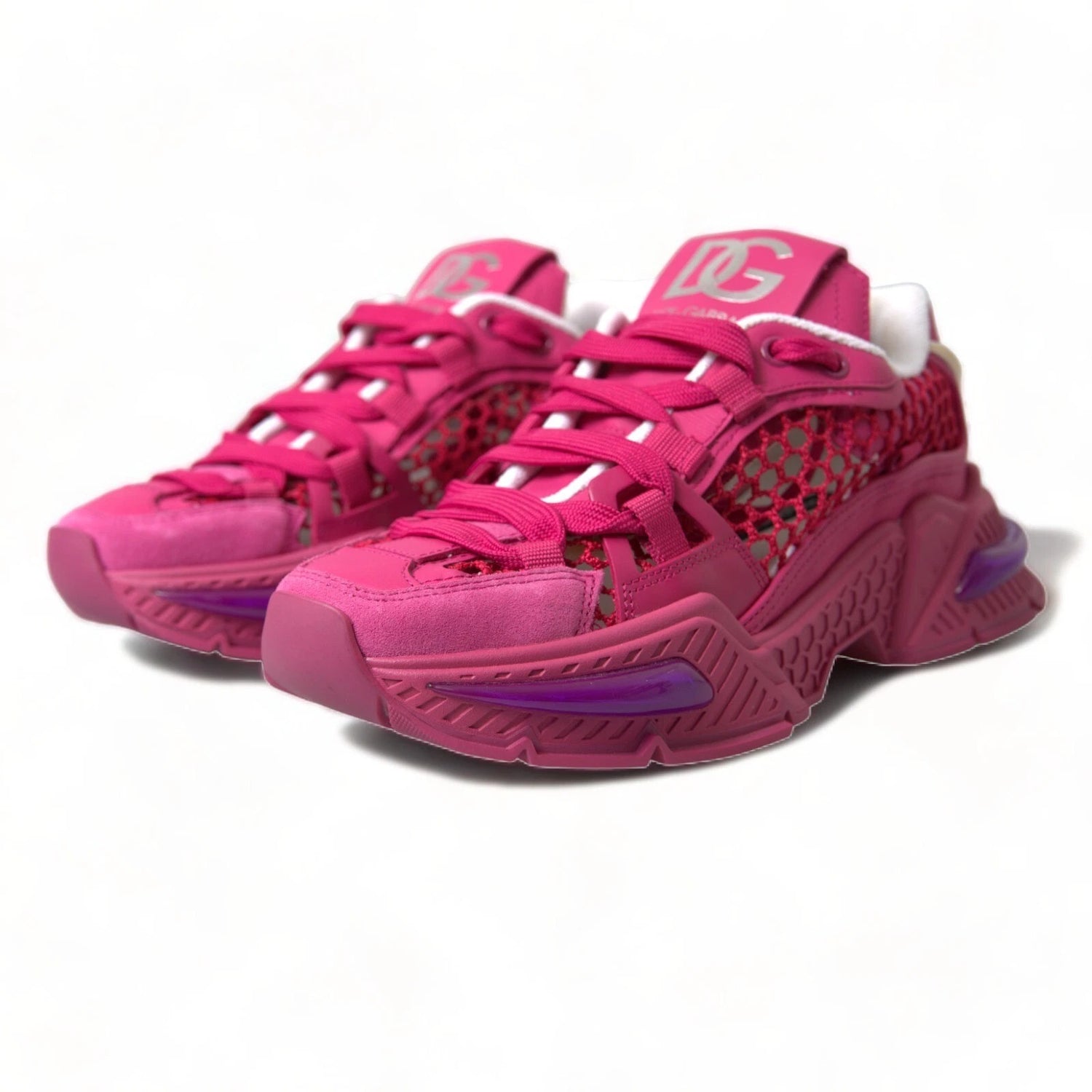 Pink Airmaster Mesh Panelled Low Top Sneakers Shoes