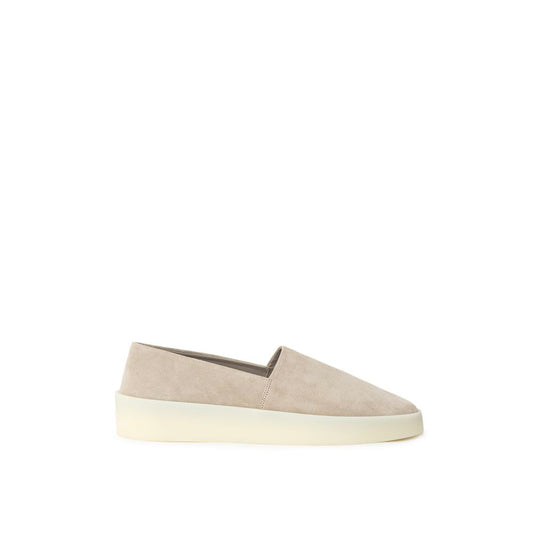 Gray Leather Slip-On Loafer