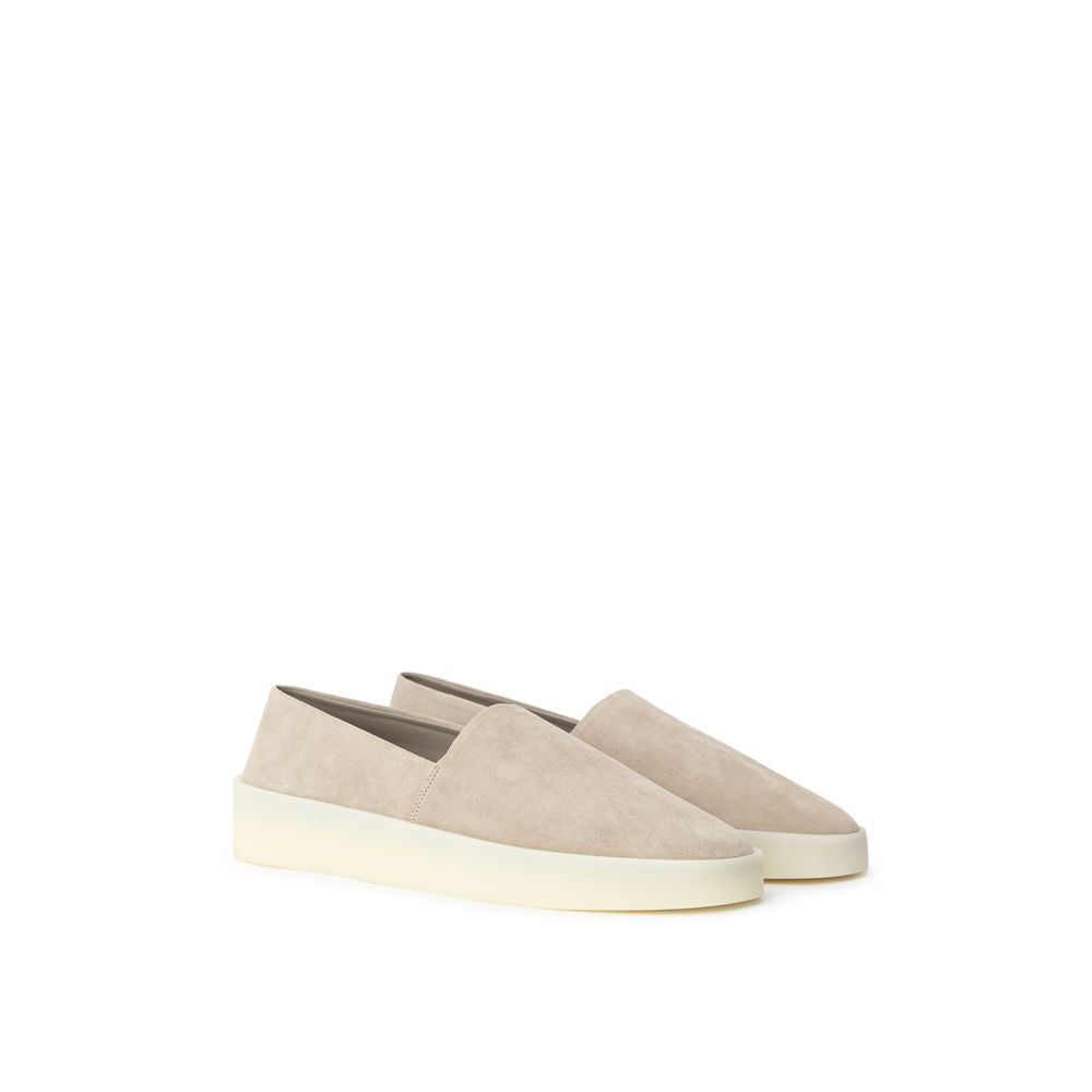 Gray Leather Slip-On Loafer