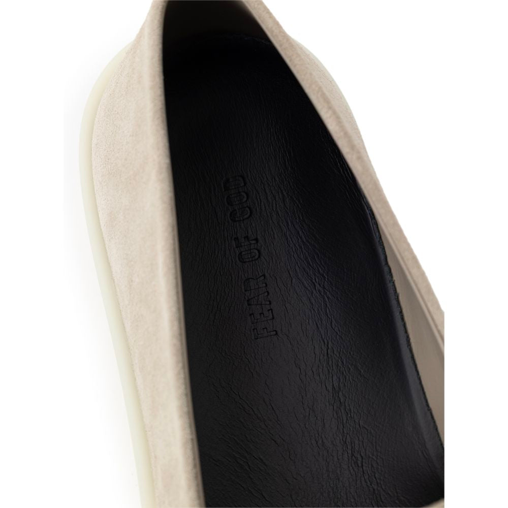 Gray Leather Slip-On Loafer