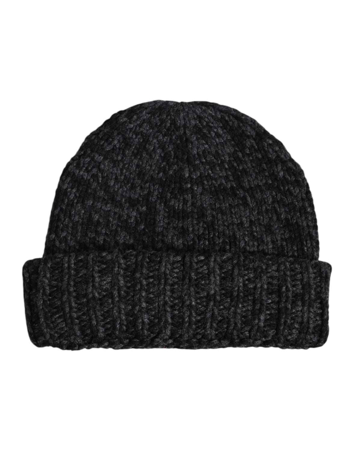 Gray Cashmere Knitted Winter Beanie Hat