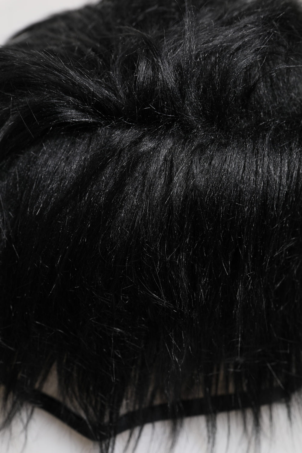 Black Faux Fur Bucket Hat