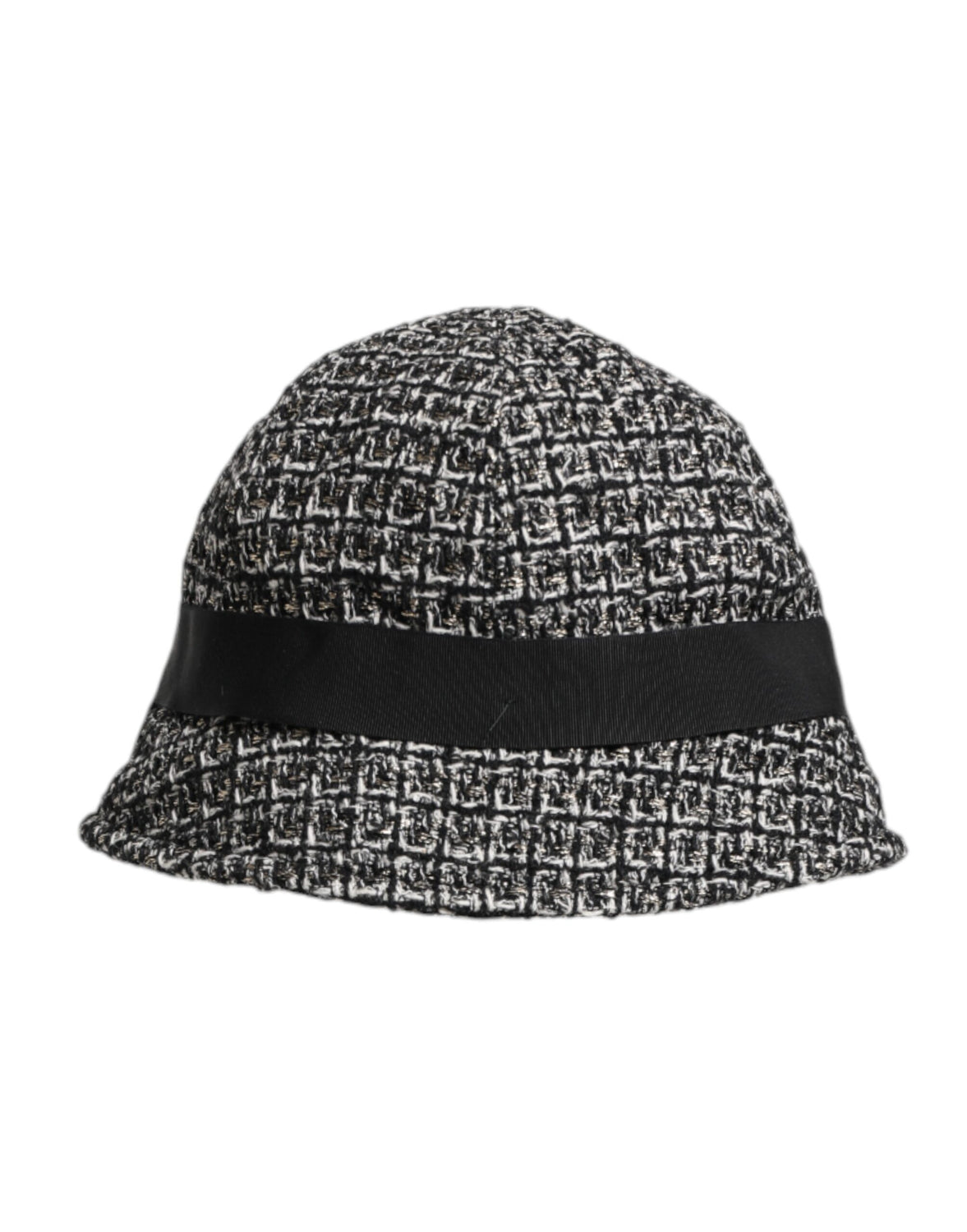 Black Cotton Blend Bucket Hat